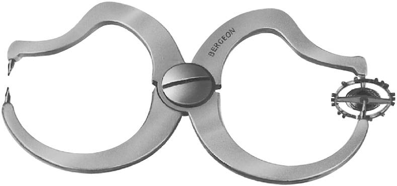 Bergeon 4000 Rundlaufzirkel, 8er-Form, zur Gangjustierung, Gangeinstellung