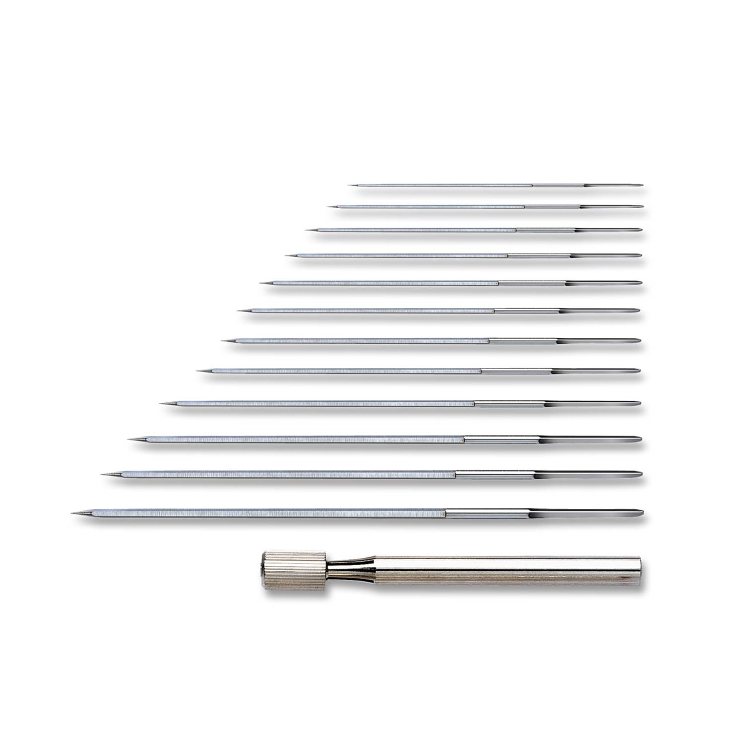 SELVA Reibahlen-Sortiment, 12 Stück, 0,5 bis 2,0 mm, in Plastikdose