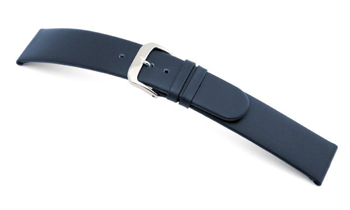 Happel Lederband Merano 16mm ozeanblau glatt