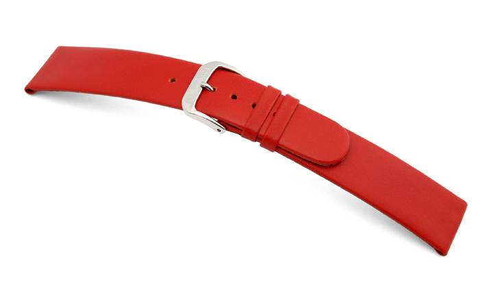 Happel Lederband Merano 12mm rot glatt
