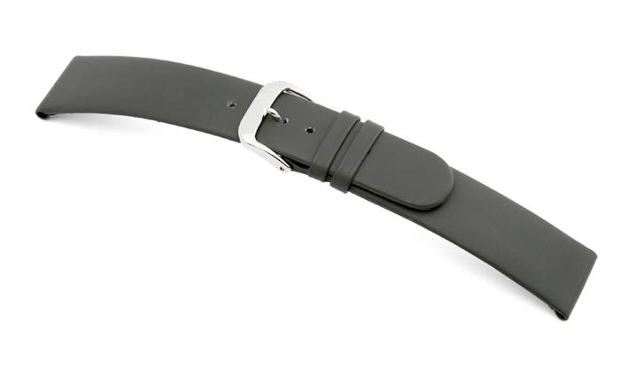 Happel Lederband Merano 12mm steingrau glatt