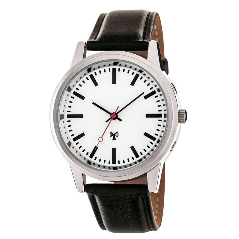 EUROTIME Funk-Armbanduhr im Bahnhofsdesign...