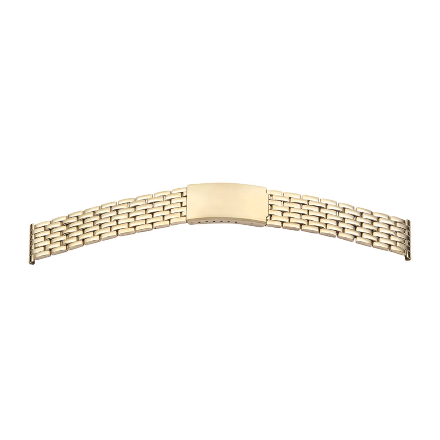 SELVA Metallband, Uhrenarmband für Herren, aus Edelstahl, Gold, poliert / PVD