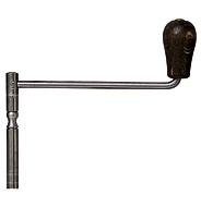 SELVA Aufzugschlüssel, Kurbelschlüssel für Hausuhren, aus Stahl mit Holzgriff