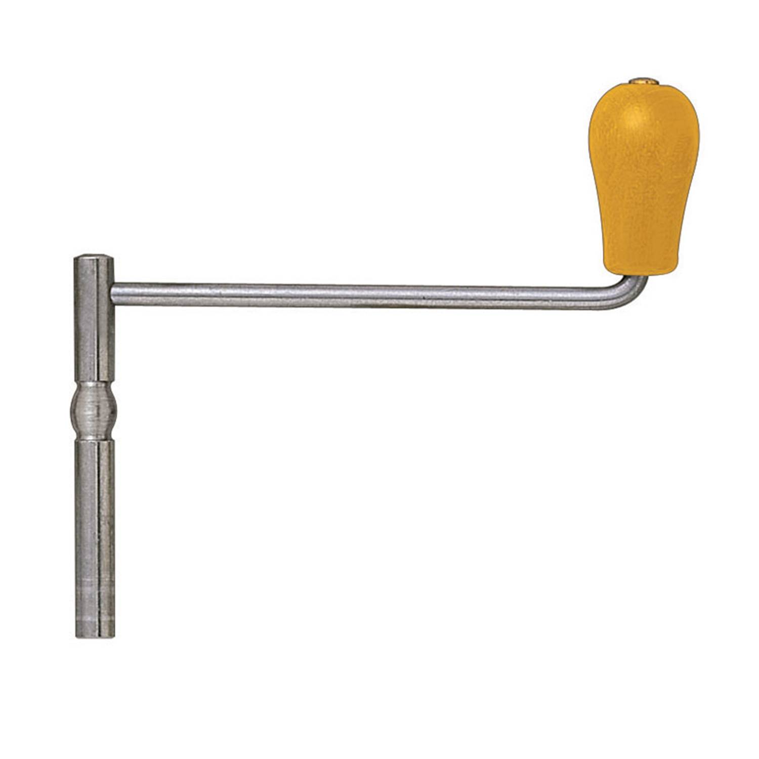 SELVA Aufzugschlüssel, Kurbelschlüssel für Hausuhren, aus Stahl mit Holzgriff