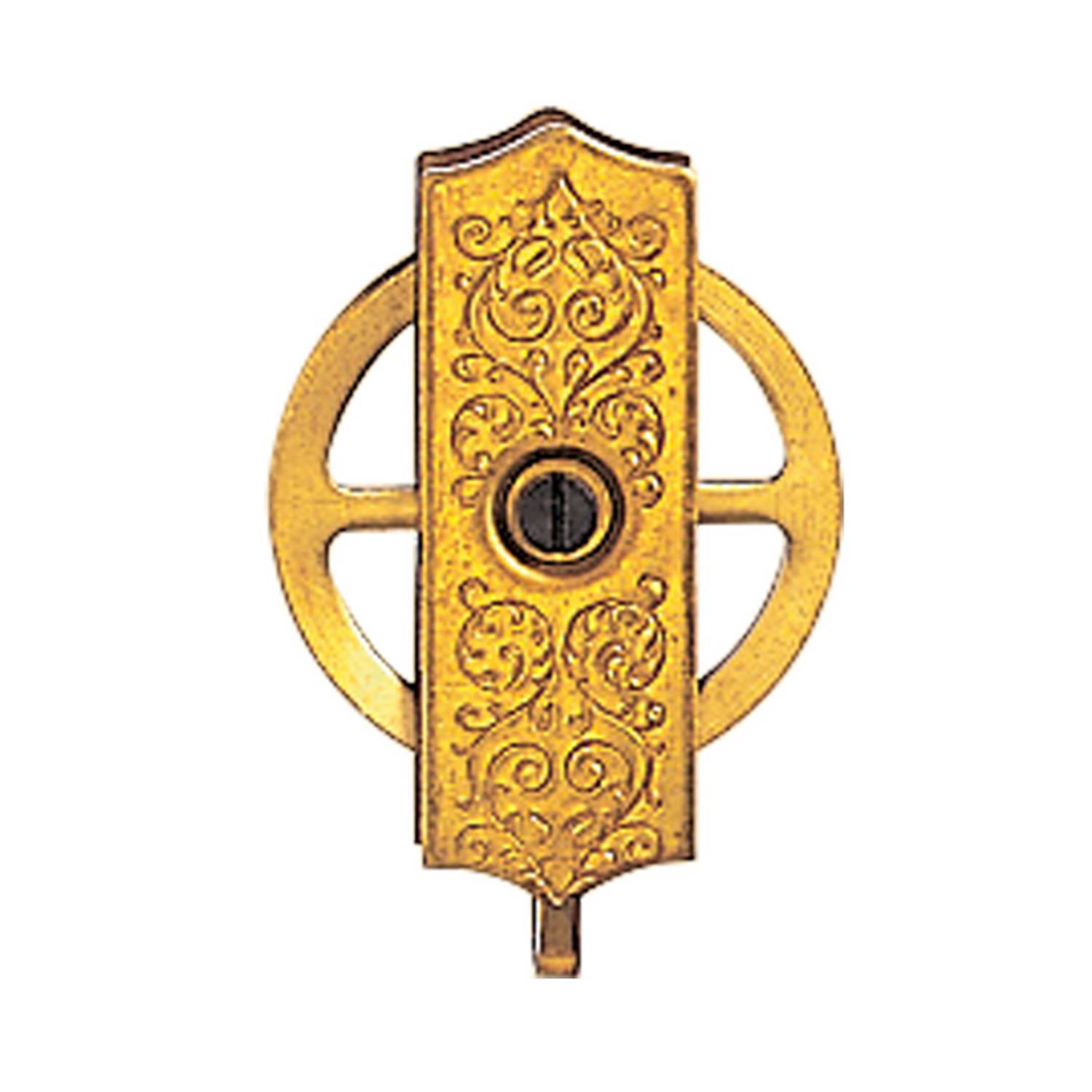 SELVA Flaschenzugrolle mit Bügel Messing Ø:25mm Rillen-B:2mm