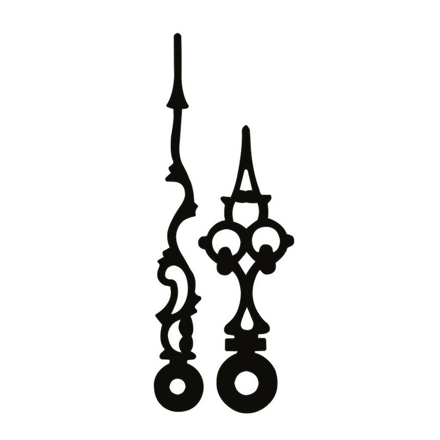 SELVA Zeigerpaar für Mechanische Antik schwarz Minutenzeiger-L:60mm