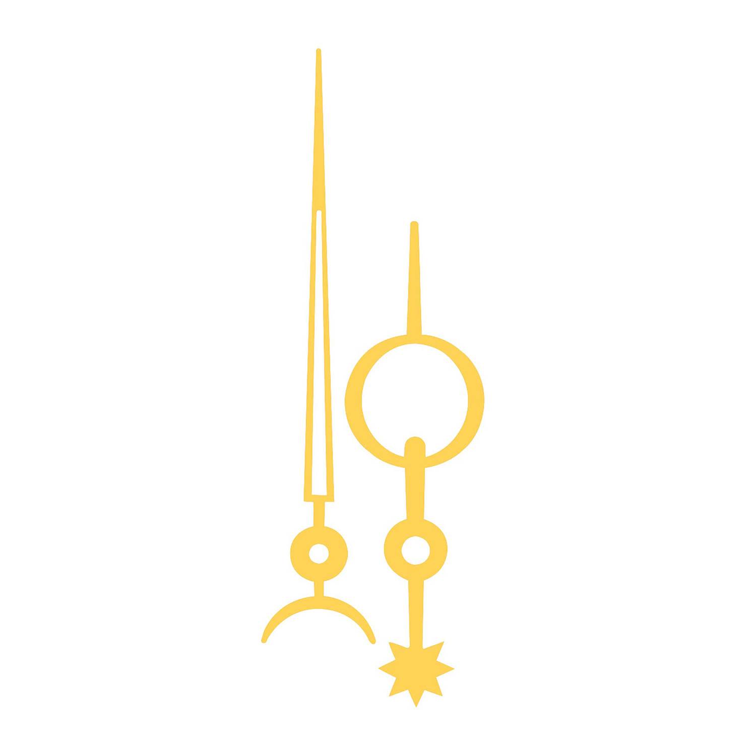 SELVA Zeigerpaar Funkuhren Breguet gelb Minutenzeiger-L:80mm