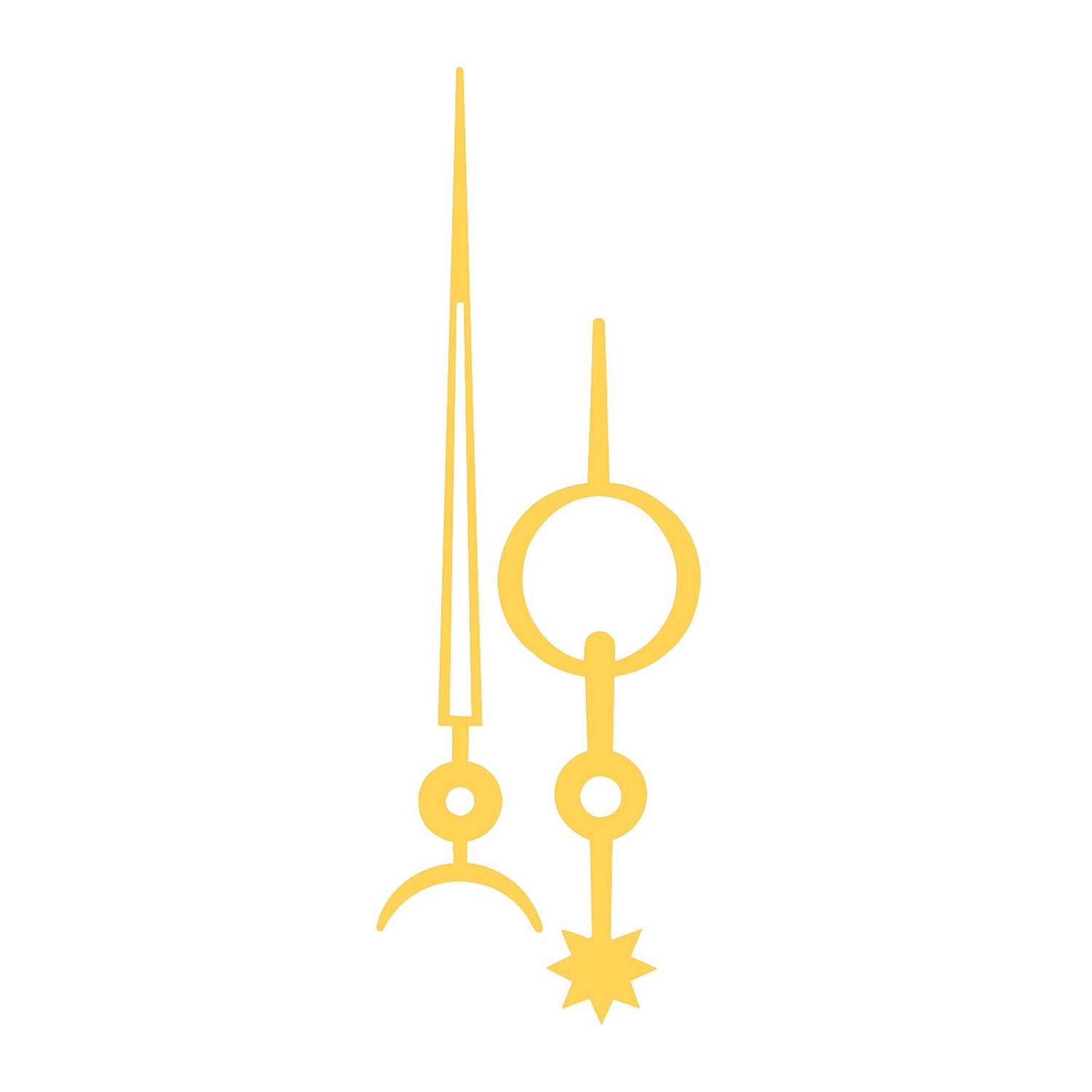 SELVA Zeigerpaar für Mechanische Breguet gelb Minutenzeiger-L:80mm