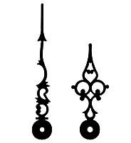 SELVA Zeigerpaar für Mechanische Antik schwarz Minutenzeiger-L:88mm