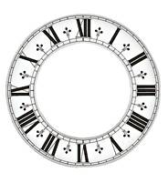 SELVA Zifferblattreif Aluminium römische Zahlen Ø 117 mm