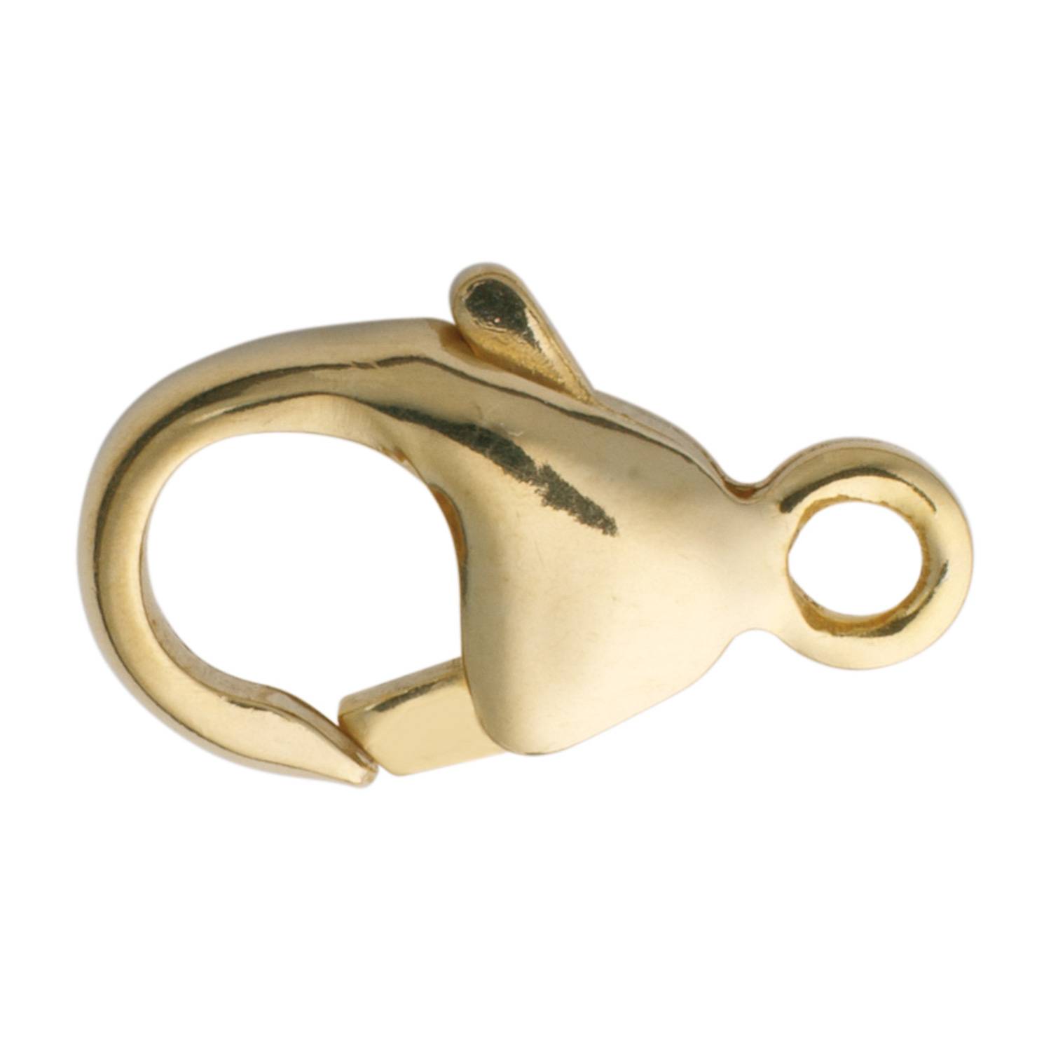 SELVA Karabiner gewölbt Edelstahl/ IP vergoldet 13,00 mm gestanzt