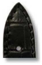 Happel Lederband Jackson 22mm schwarz mit Alligatorprägung
