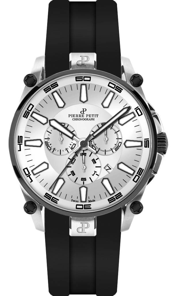 Pierre Petit Pierre Petit Chronograph Le Mans silber/ schwarz Swiss Made