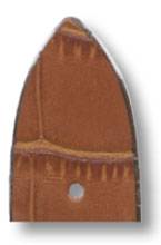 Happel Lederband Charleston 18mm cognac mit Alligatorprägung