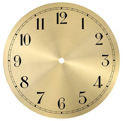 SELVA Zifferblatt Ø 220 mm gelb arabisch Alu St. 0,5 ML