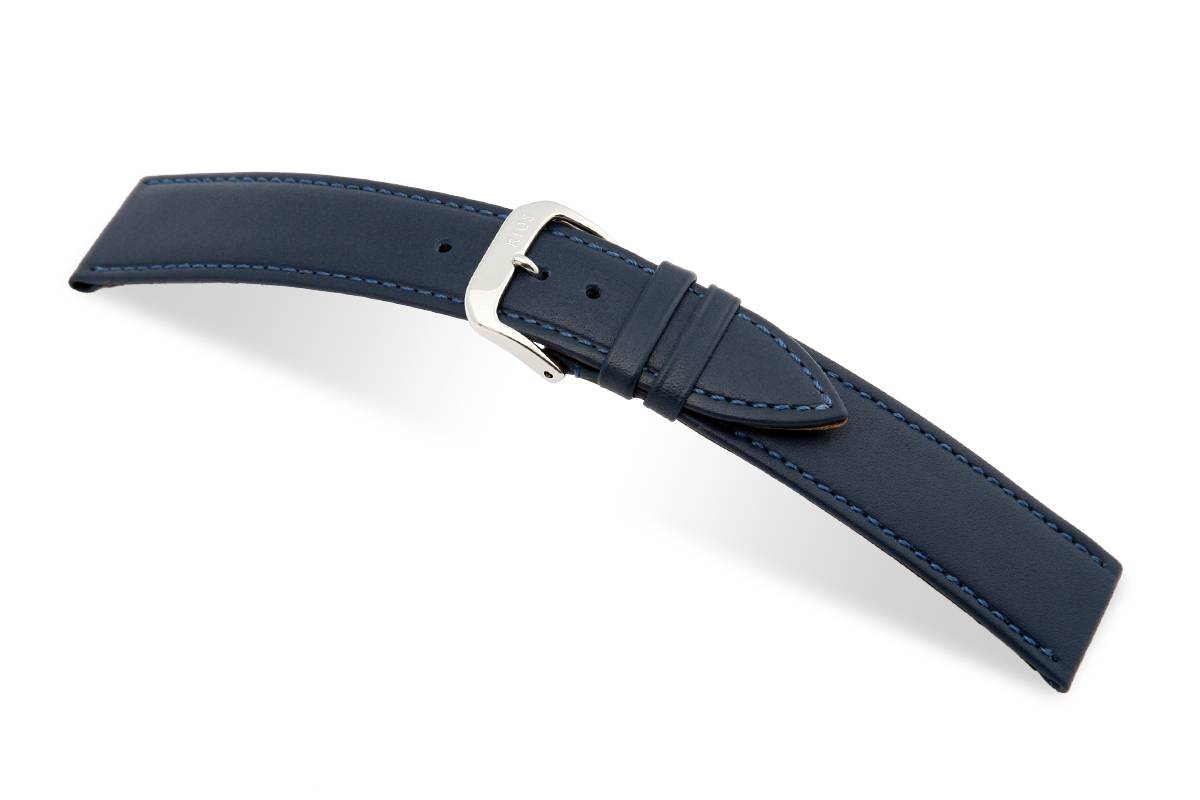 Happel Lederband Arezzo 26mm ozeanblau, glatt