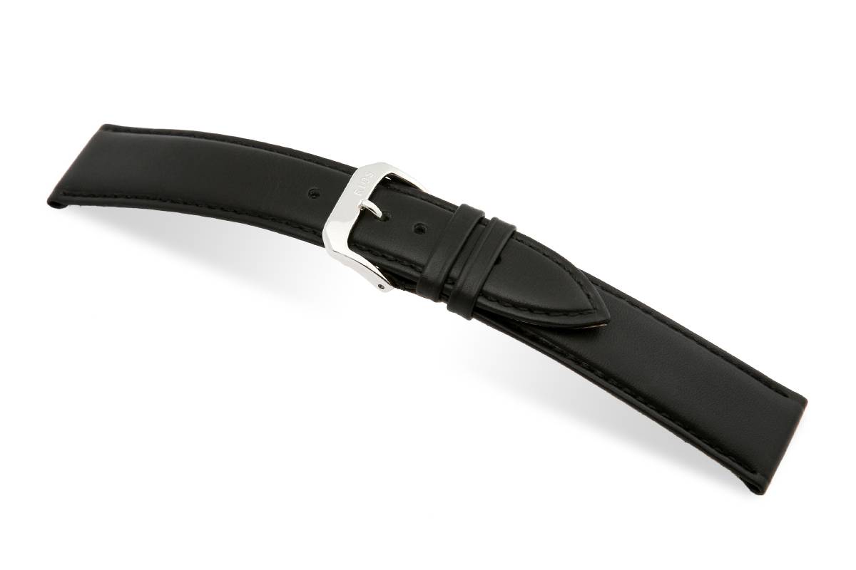 Happel Lederband Arezzo 30mm schwarz, glatt