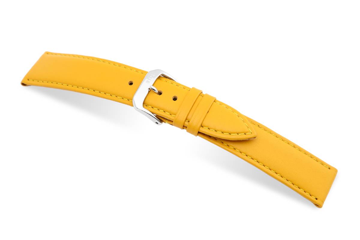 Happel Lederband Arezzo 14mm gelb, glatt