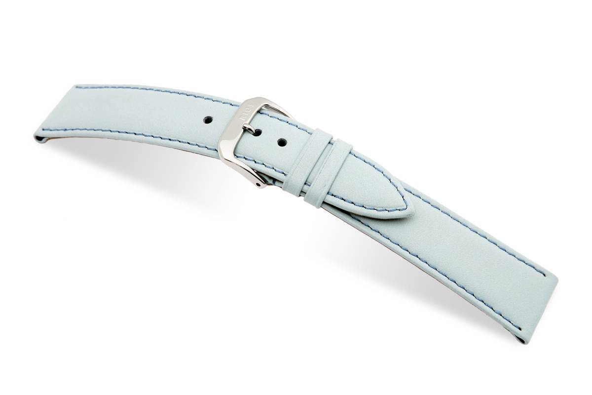 Happel Lederband Arezzo 24mm eisblau, glatt