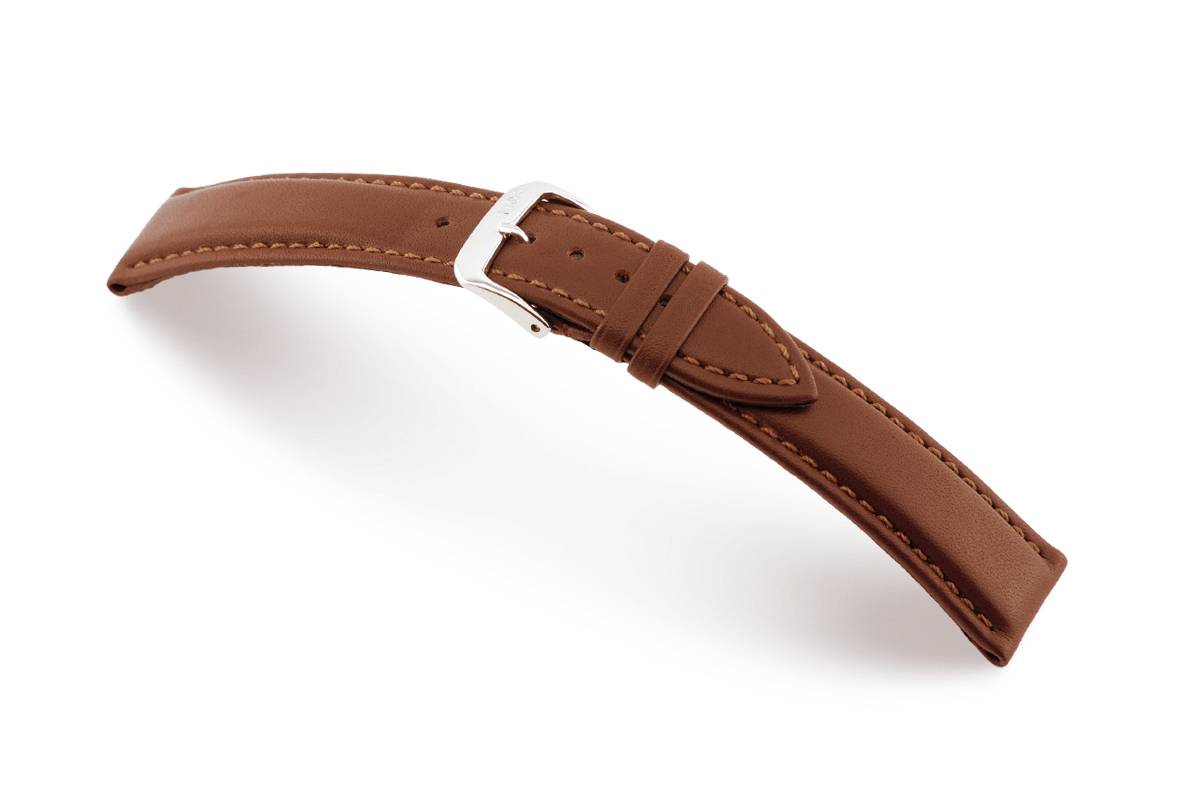 Happel Lederband Corona 18 mm mahagoni