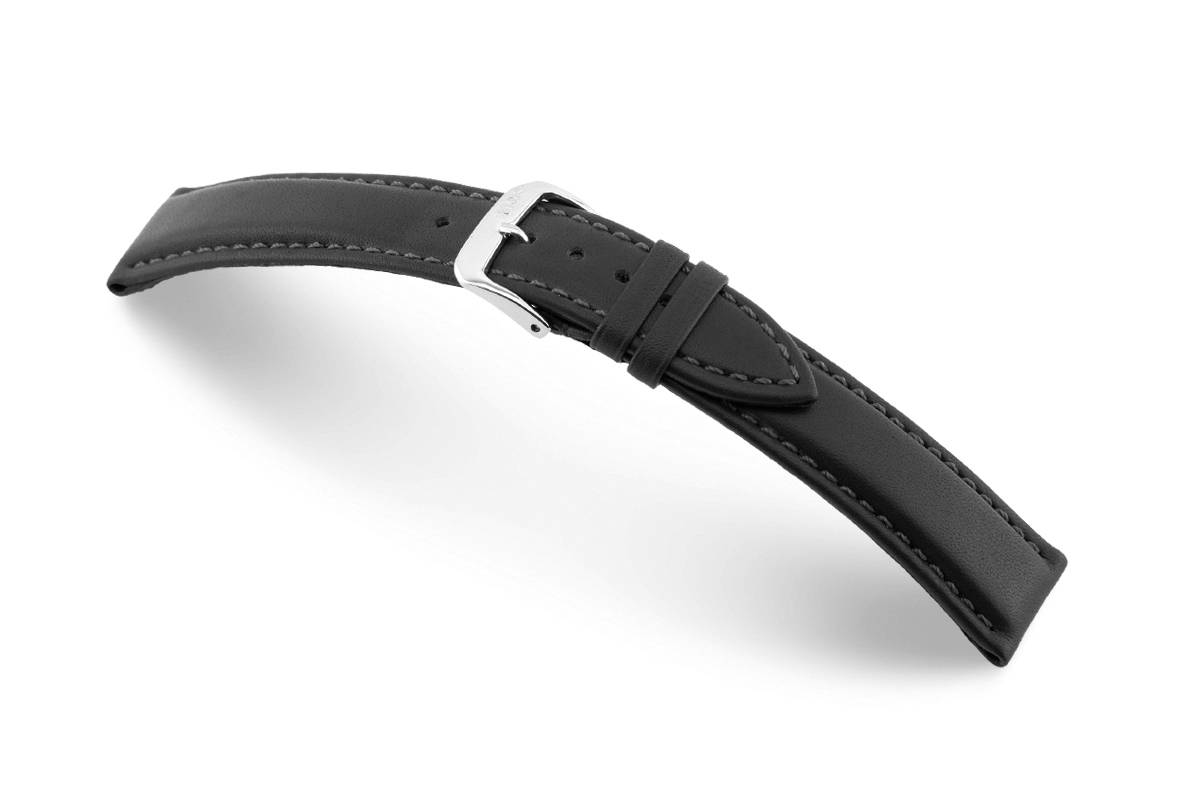 Happel Lederband Corona 22 mm schwarz