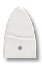 Happel Lederband Charleston 16mm weiß mit Alligatorprägung