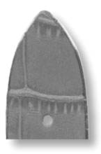 Happel Lederband Charleston 12mm steingrau mit Alligatorprägung