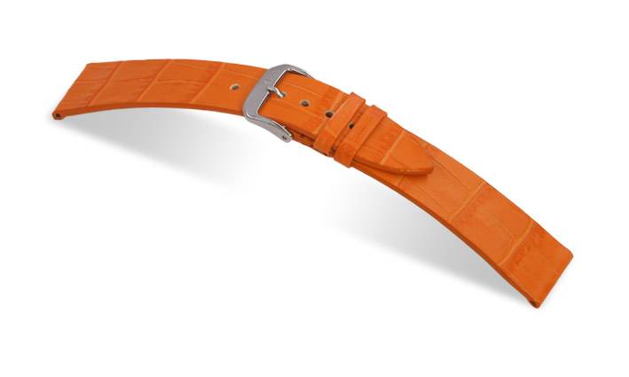 Happel Lederband Charleston 20mm orange mit Alligatorprägung