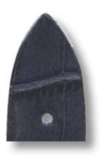 Happel Lederband Charleston 14mm marineblau mit Alligatorprägung