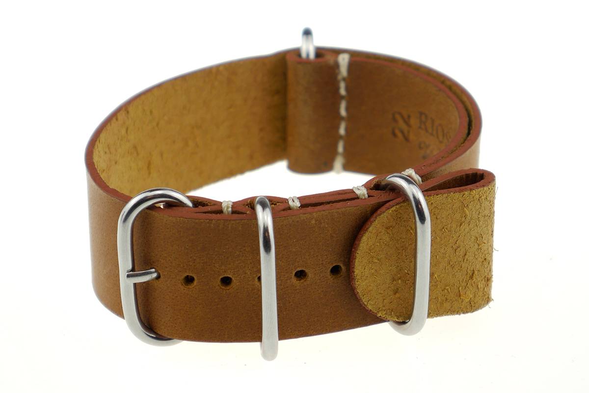Happel Nato-/ Durchzugsband Memphis 18mm cognac