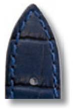 Happel Lederband Tampa 20mm marineblau mit Alligatorprägung