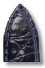 Happel Lederband Bahia 10mm / ozeanblau XL mit Krokodillederprägung