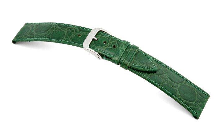 Happel Lederband Bahia 8mm apfelgrün mit Krokodillederprägung