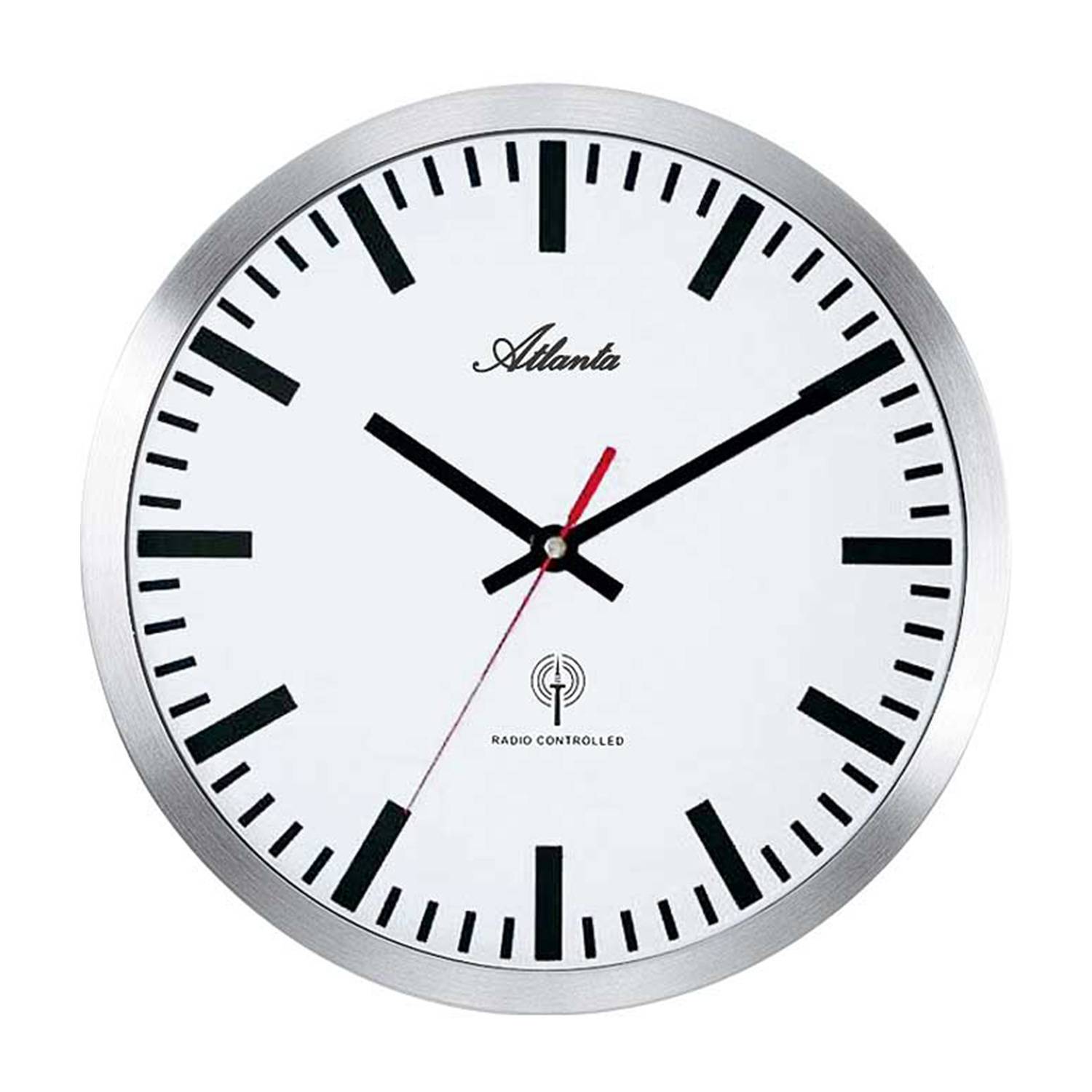 Atlanta Atlanta 4371/B Funk-Wanduhr Metallgehäuse