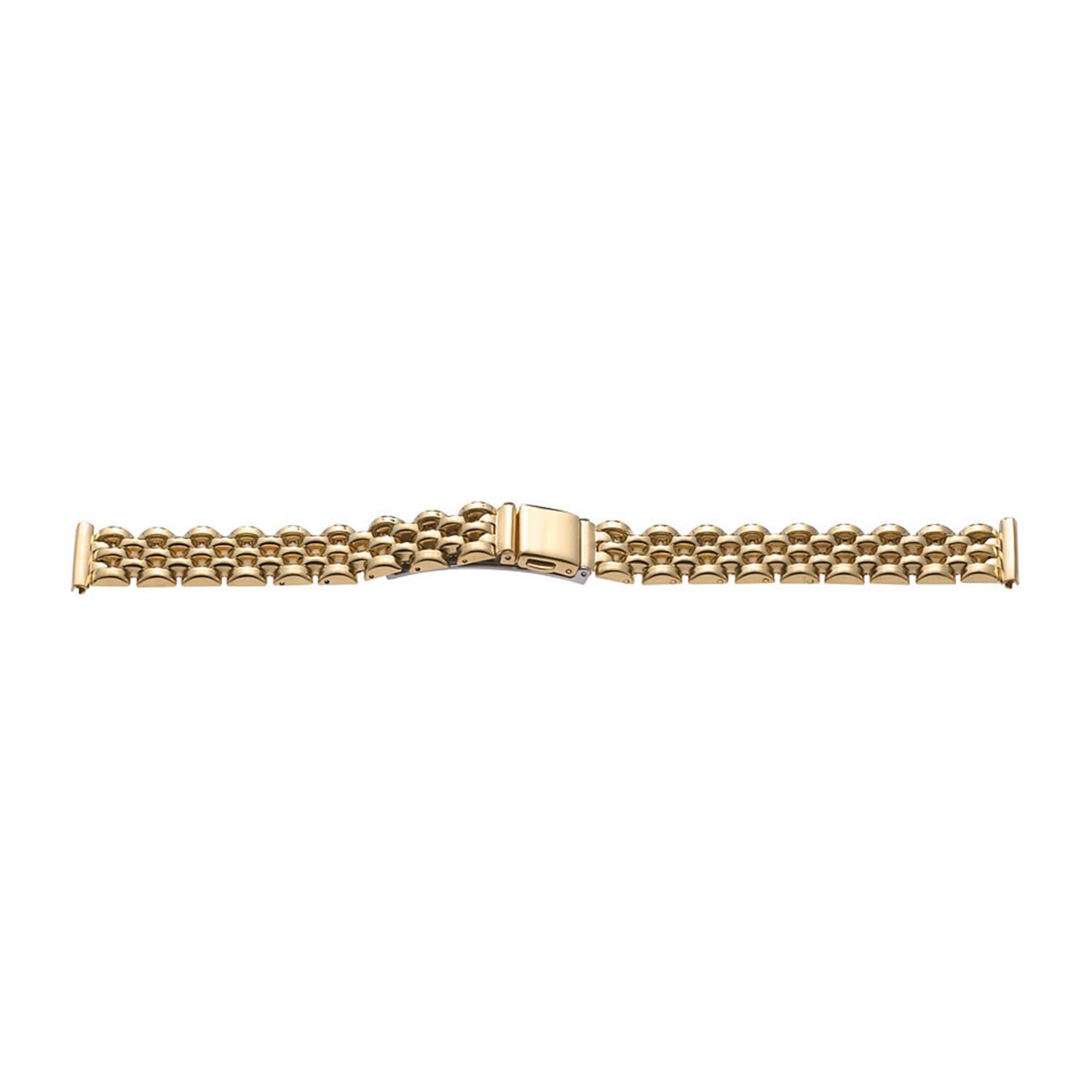 SELVA Metallband, Uhrenarmband für Damen, aus Edelstahl, Gold, poliert / PVD