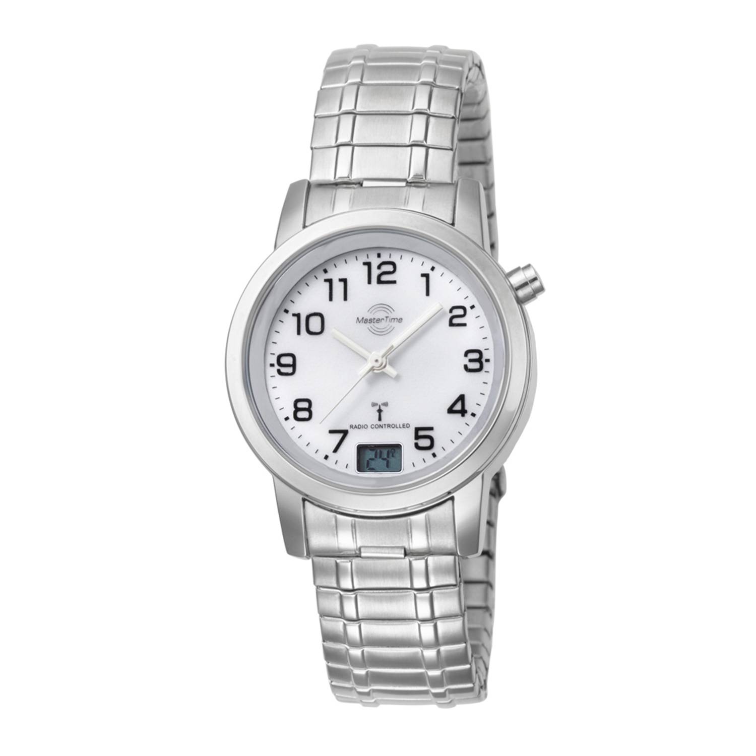 MasterTime Damenuhr MTLA-10307-12M, Quarz, Funk, Edelstahl-Zugband