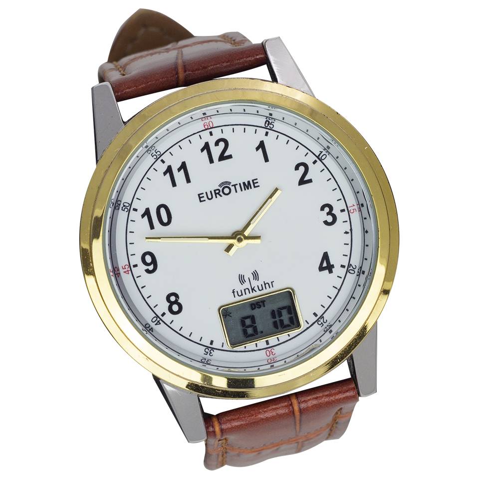 EUROTIME Funkarmbanduhr bicolor
