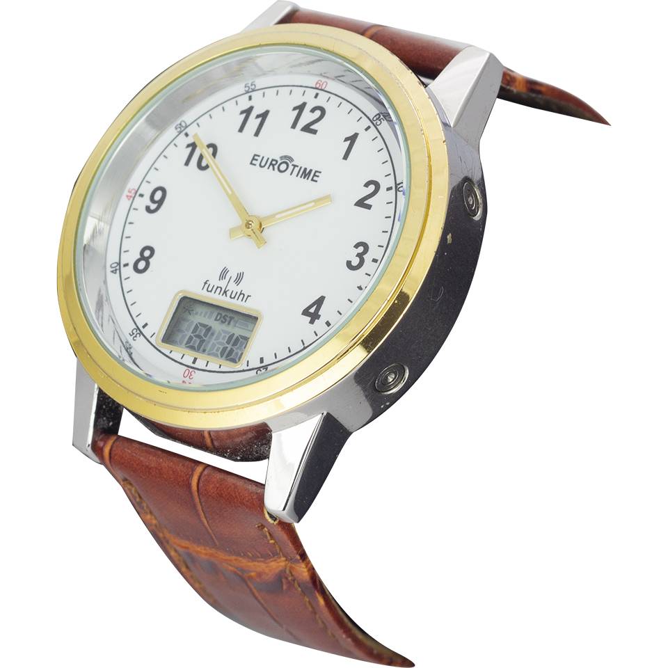 EUROTIME Funkarmbanduhr bicolor