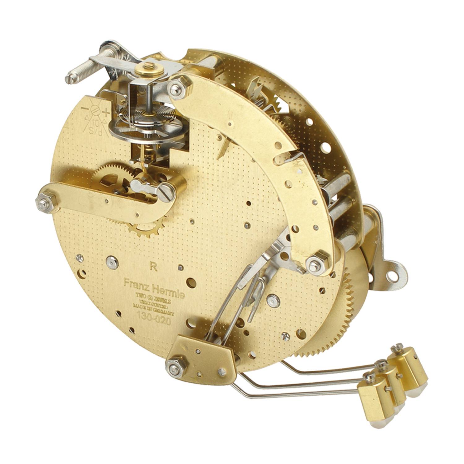 Hermle Tischuhrwerk Hermle 130-020, 8-Tage, Schwebe-Unruh, Schlag auf Gong