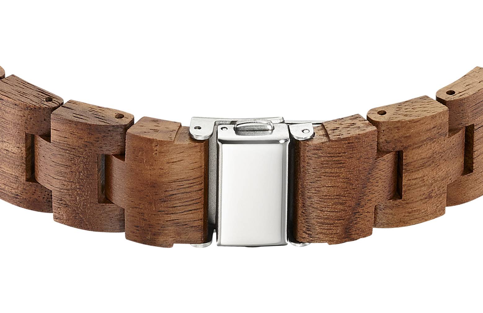 MasterTime Herrenuhr MTGW-10749-81W, Quarz-Funk, analog-digital, Walnuss-Armband