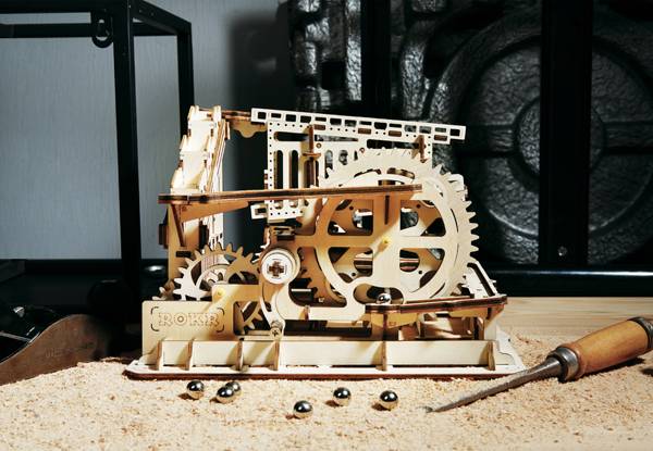 ROKR ROKR Holz-Kugelbahn/ Murmelbahn Squad - spektakuläre Mechanik