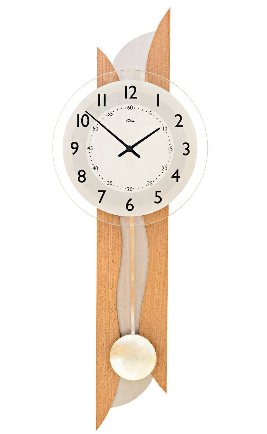 SELVA SELVA Funk-Pendelwanduhr Buche Germering