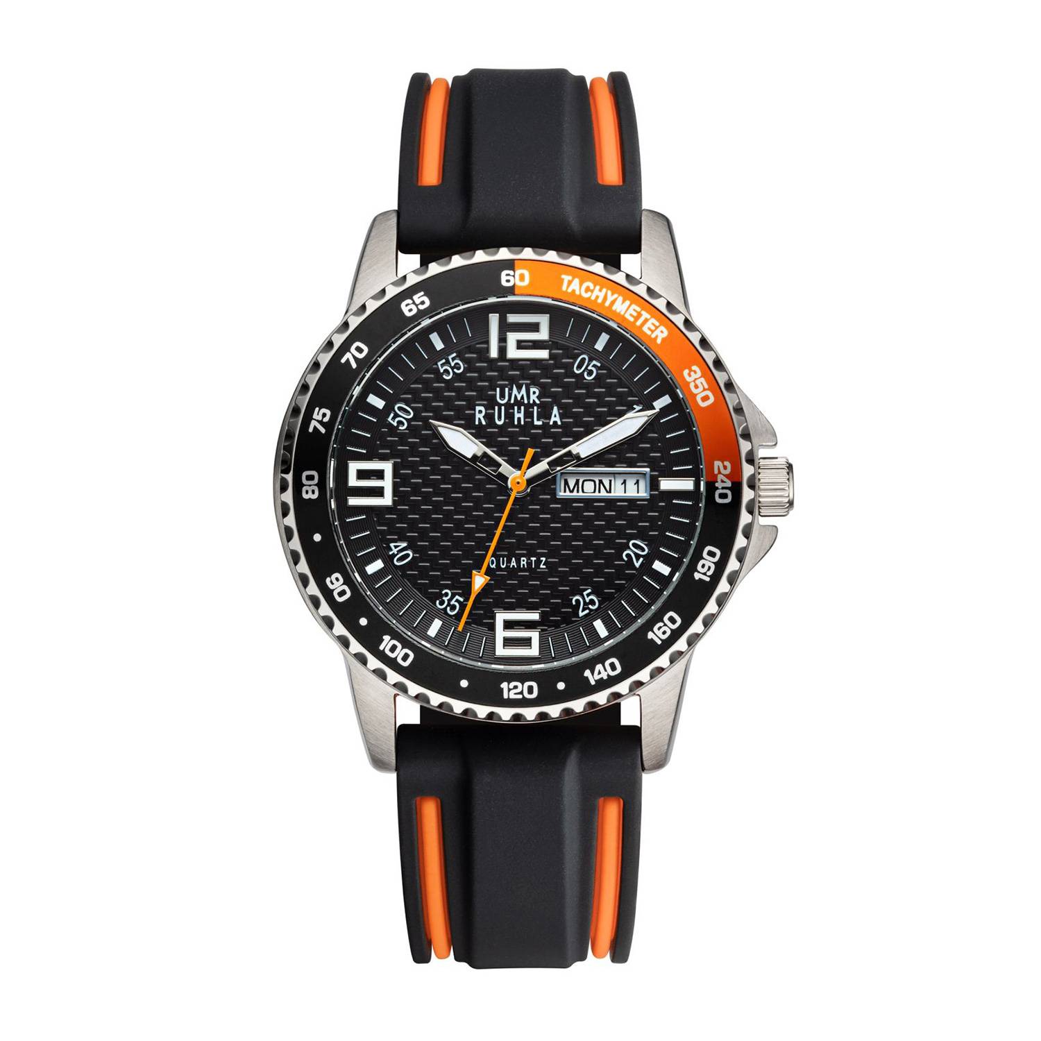 UMR RUHLA Armbanduhr, Quarz, analog, Silikonarmband, Edelstahl, 10 bar