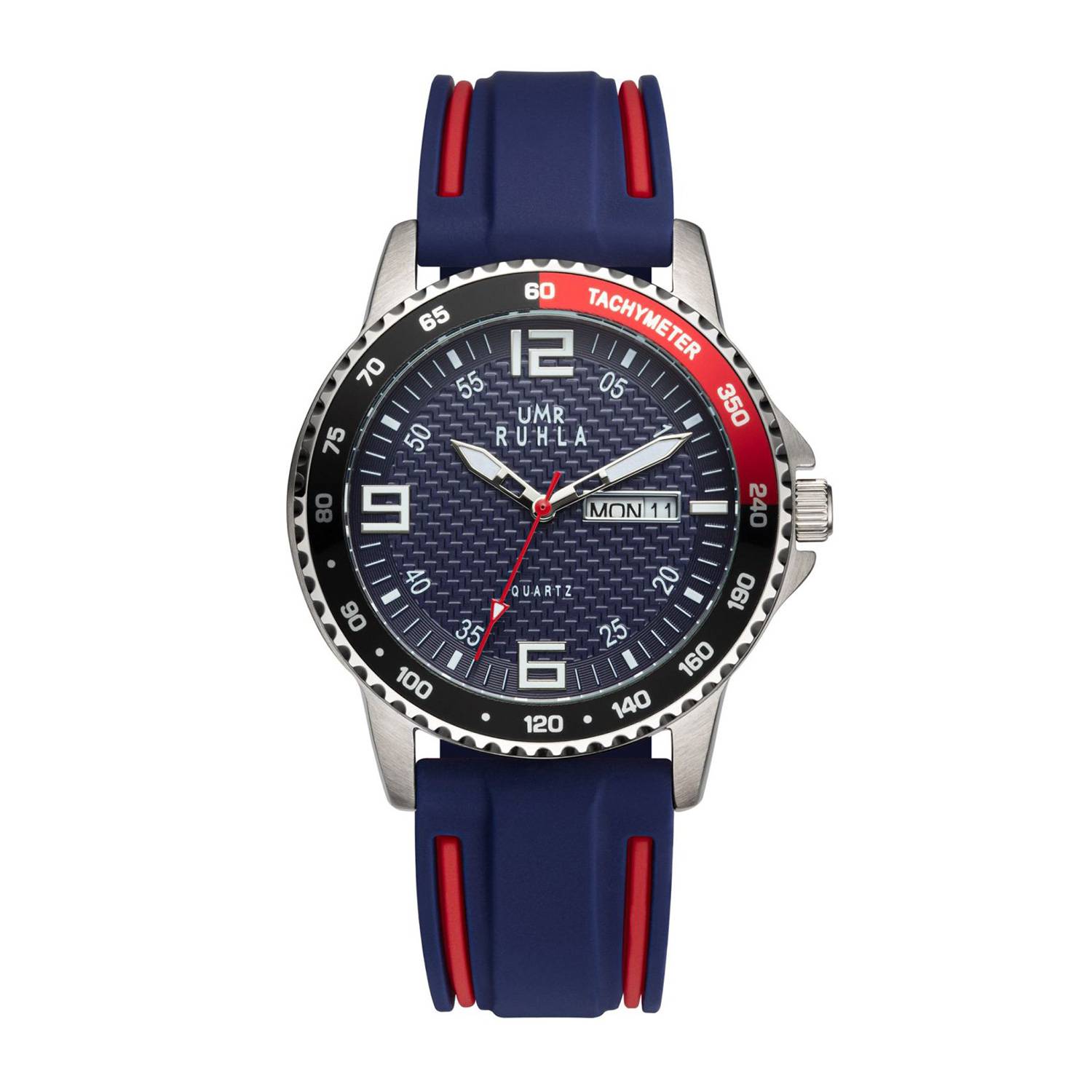 UMR RUHLA Armbanduhr, Quarz, analog, Silikonarmband, Edelstahl, 10 bar