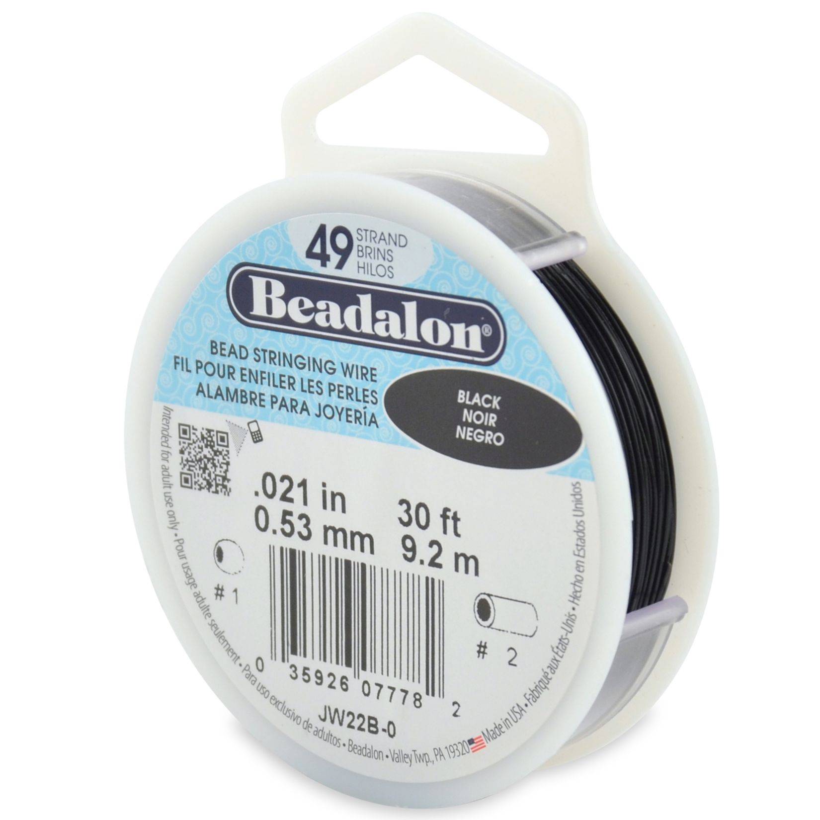 Beadalon Schmuckdraht Edelstahl-kunststoffummantelt/ transparent, Ø 0,53mm-9,20m