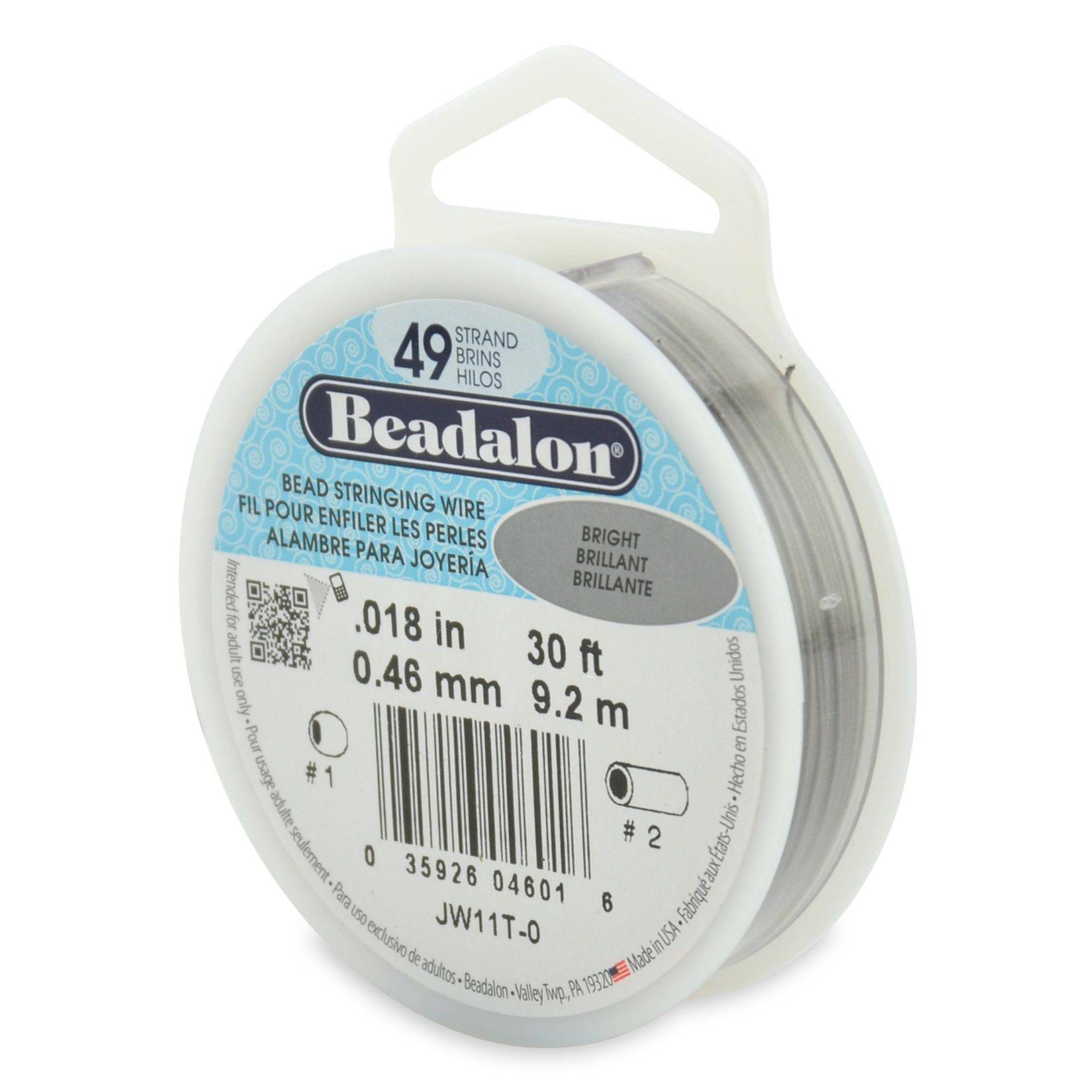Beadalon Schmuckdraht Edelstahl-kunststoffummantelt/ transparent, Ø 0,46mm-9,20m
