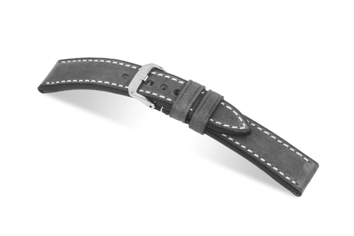 Happel Lederband Tucson 18 mm steingrau