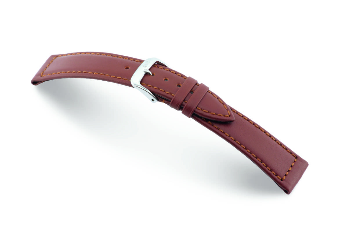 Happel Lederband Laguna 24 mm mahagoni Wasserdicht