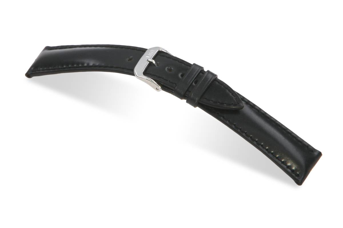 Happel Lederband Michigan 24 mm schwarz